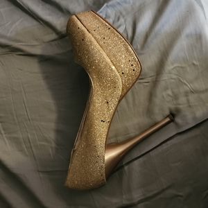 Gold Sparkle heels